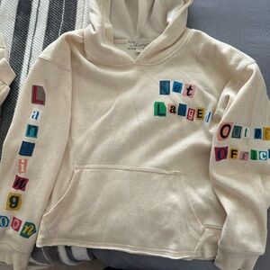 Vintage Havana Cream Hoodie with Colorful Lettering